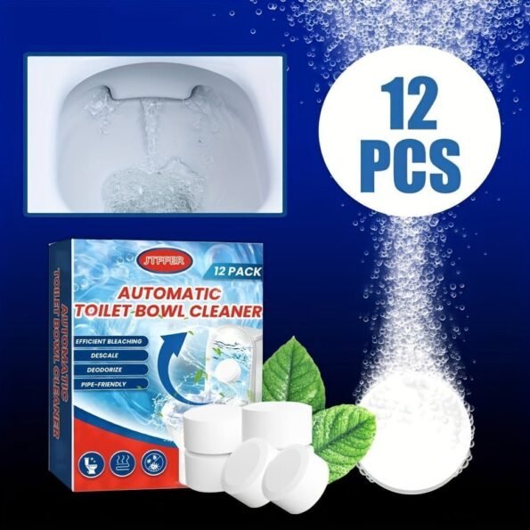 12pcsu002Fbox. Upgrade Toilet Bowl Cleaner Tablet. Automatic Toilet Bowl Cleaners With Bleach. Durable Toilet Tank Cleaners With Sustained-Release Technology. Household Toilet Cleaners With Easy Operation. Cleaning Supplies. Cleaning Tool - Image 2