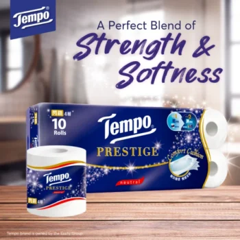 Tempo Prestige Toilet Tissue 4ply Neutral Limited Edition (10 Rolls)